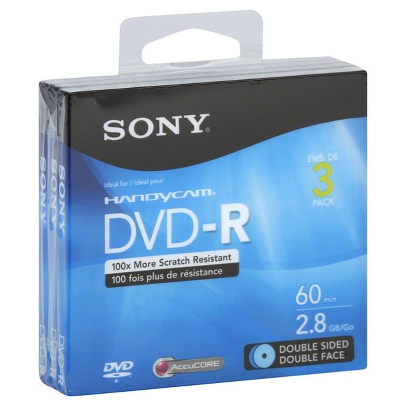 Sony DVD R 60 Min 2 8 GB 3 Ct Instacart