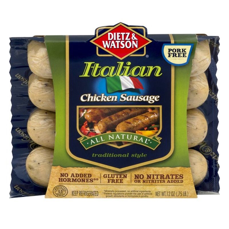 Dietz & Watson Italian Chicken Sausage, Traditional Style (12 oz) from