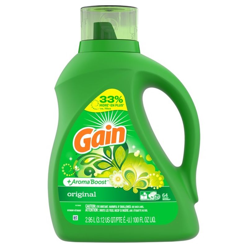 Gain Aroma Boost Liquid Laundry Detergent, Original (100 Fl Oz) - Instacart