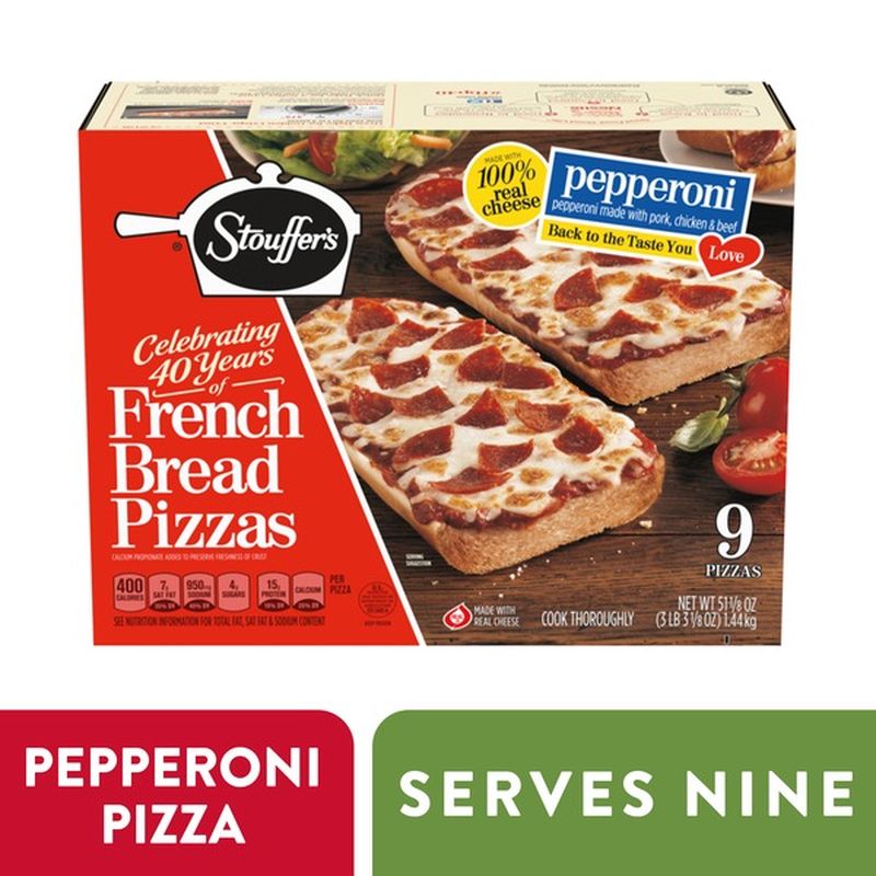 Stouffer's Pepperoni French Bread Frozen Pizza (51.125 oz) - Instacart