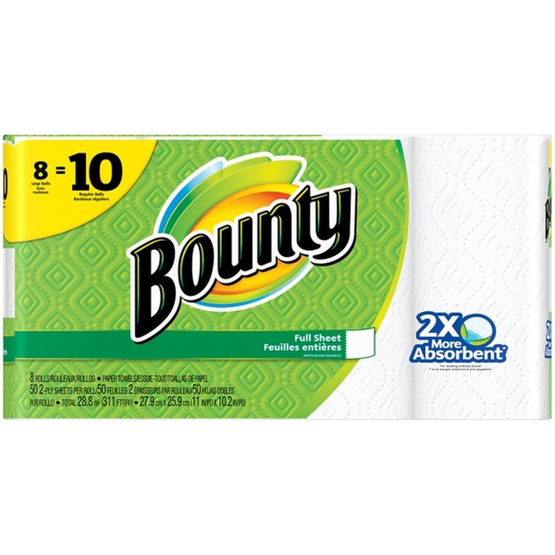 Bounty full sheet paper towels 8 ct instacart