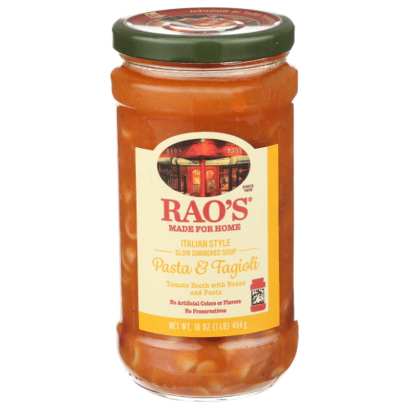 Rao's Homemade Raos Soup, Slow Simmered, Italian Style, Pasta & Fagioli ...