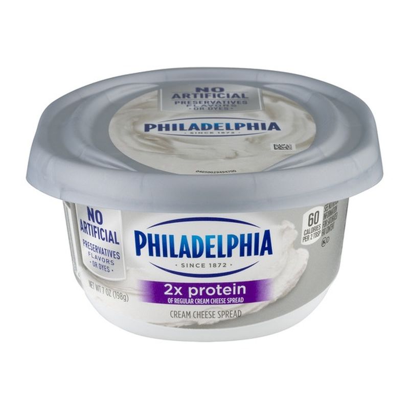 Philadelphia Plain 2x Protein Cream Cheese Spread 198 G From Shoprite Instacart 