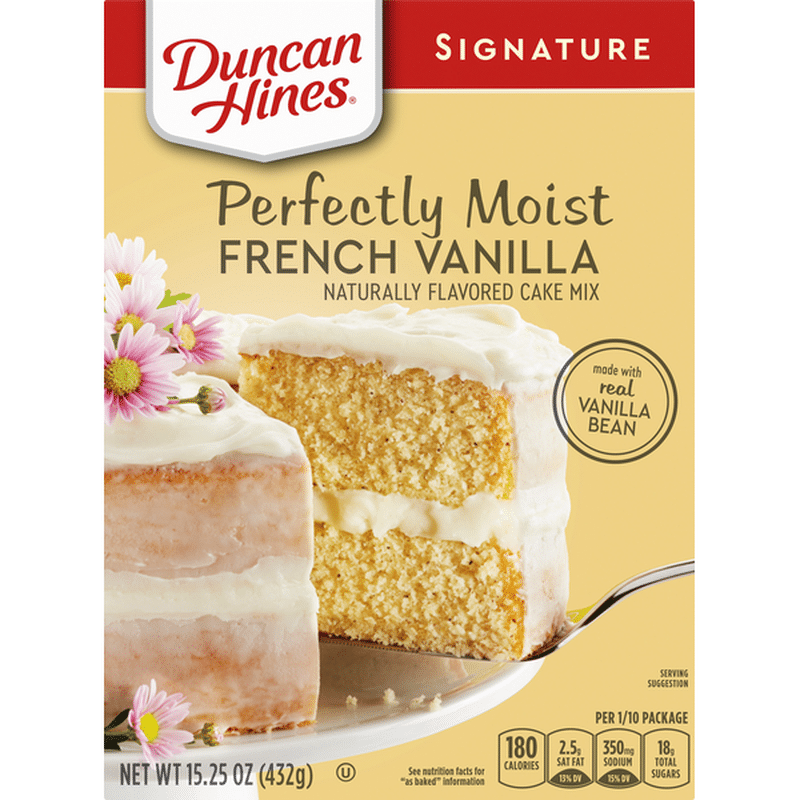 Duncan Hines Cake Mix, French Vanilla, Perfectly Moist (15.25 oz