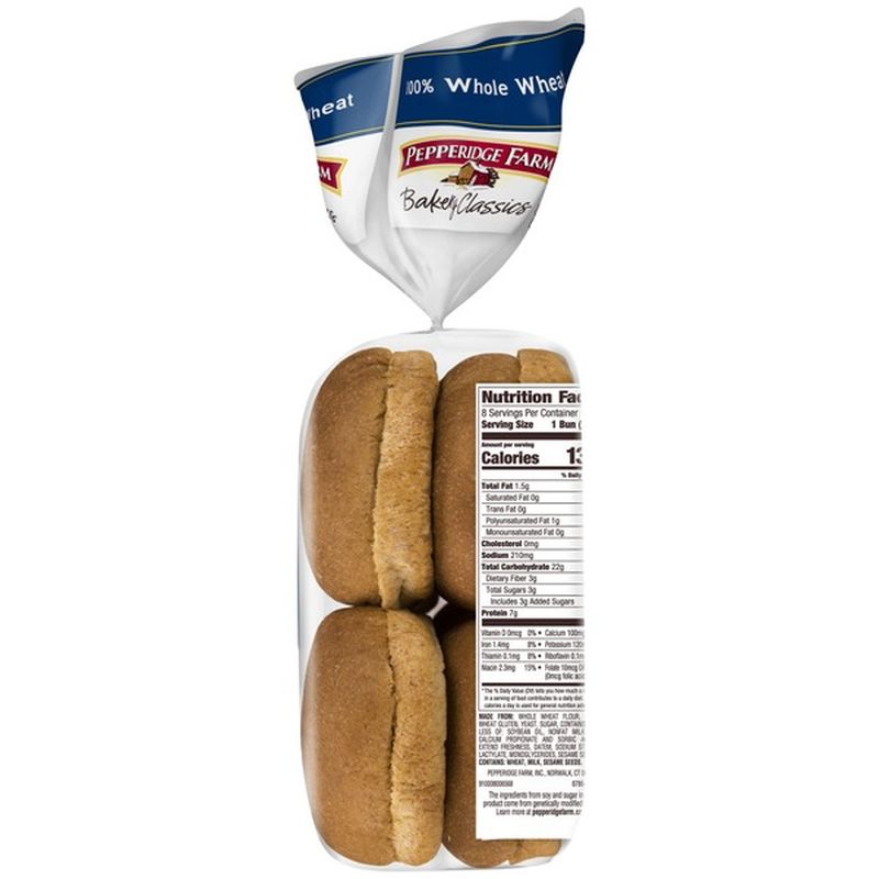 Pepperidge Farm® 100 Whole Wheat Hamburger Buns (14.5 oz) from Food