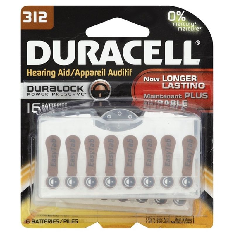 Duracell Hearing Aid Batteries Size 312 (brown) (16 ct) from Walmart