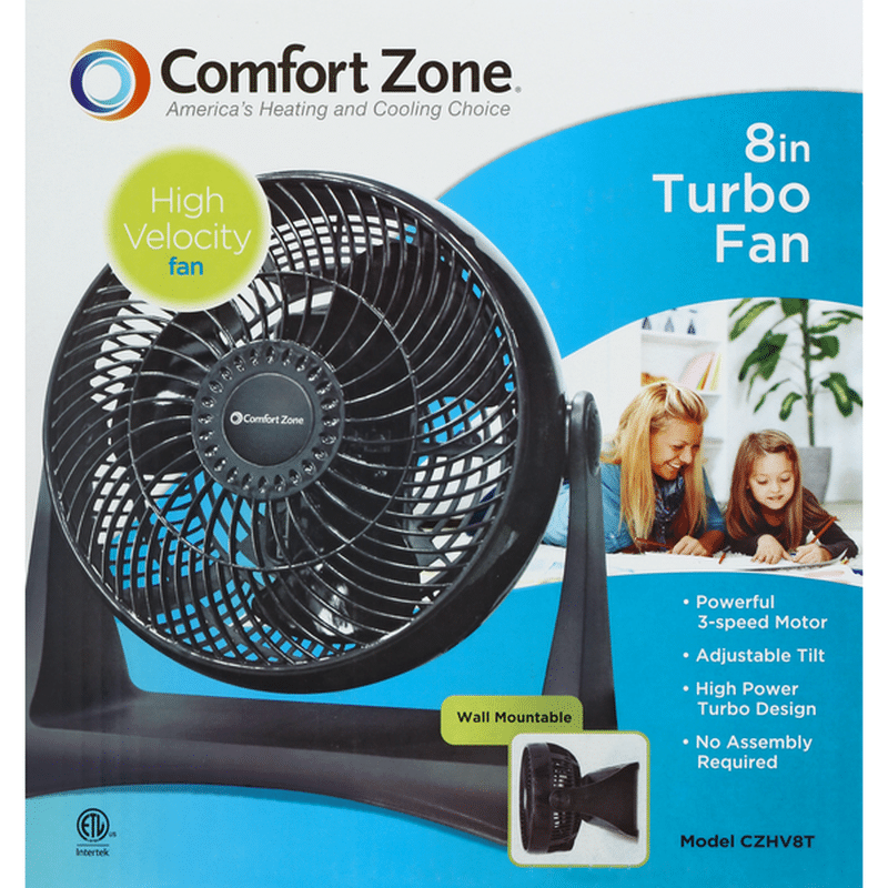 Comfort Zone Turbo Fan, 8 Inches (1 each) - Instacart