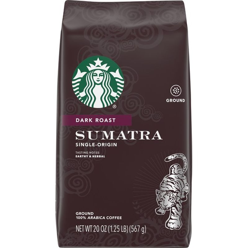  Starbucks  Sumatra  Single Origin Dark Roast Ground Coffee 