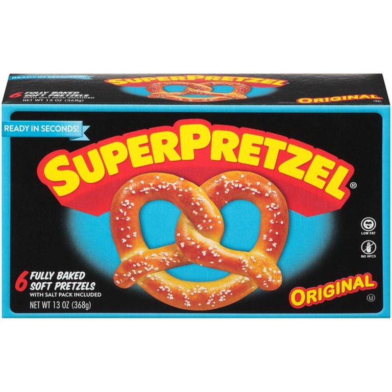 SuperPretzel Pretzels, Soft, Fully Baked, Original (6 Ct) - Instacart