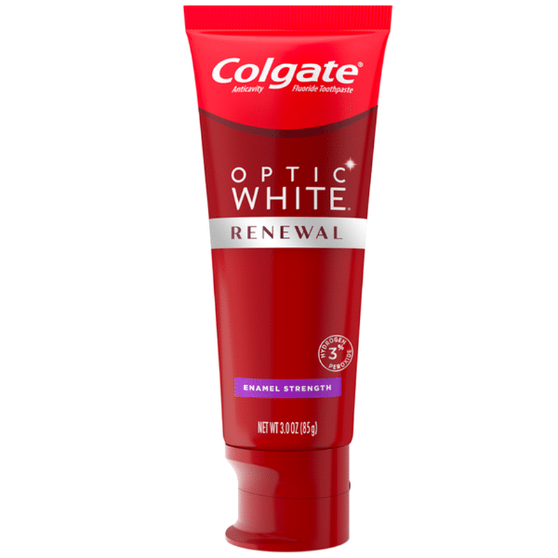 Colgate Optic White Renewal Teeth Whitening Toothpaste, Enamel Strength ...