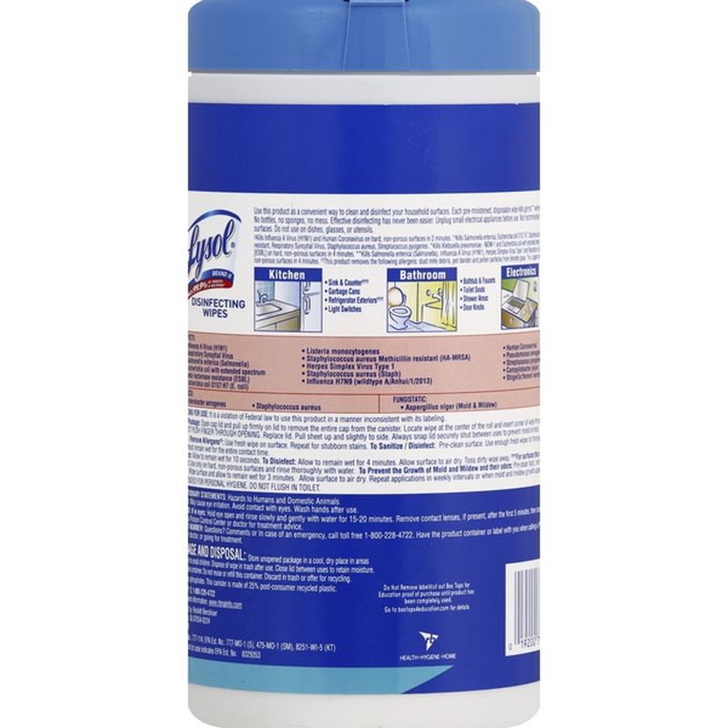 Lysol Disinfecting Wipes, Ocean Fresh Scent (80 each) from Shaw 's