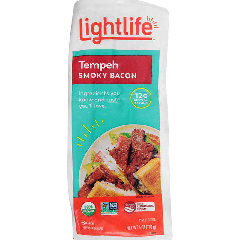 Lightlife Tempeh, Smoky Bacon (6 Oz) - Instacart