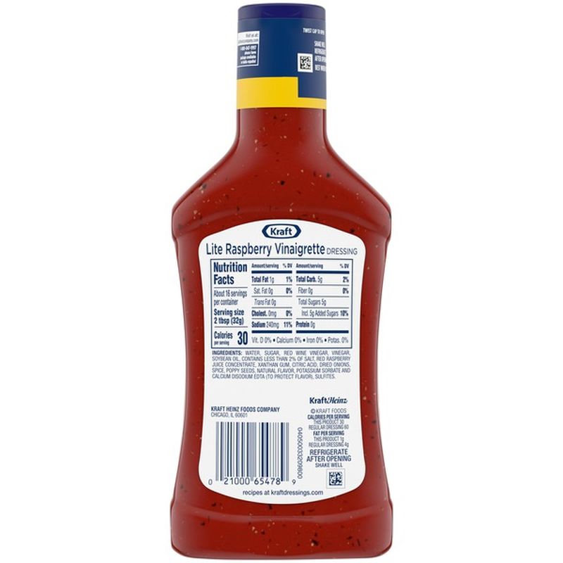 Kraft Raspberry Vinaigrette Lite Dressing (16 fl oz) from Cub Instacart