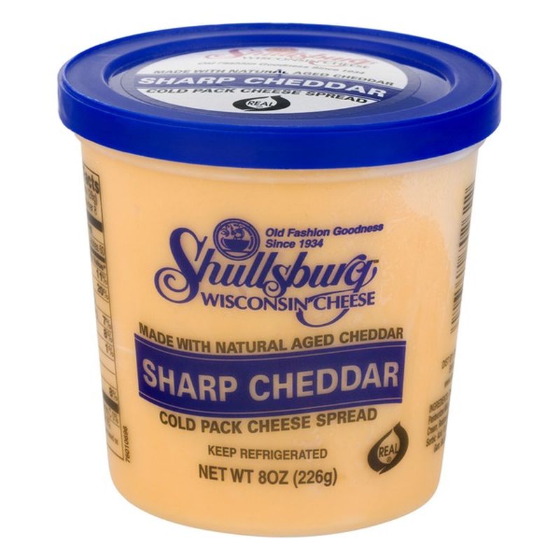 Shullsburg Wisconsin Cheese Cold Pack Cheese Spread Sharp Cheddar (8 oz