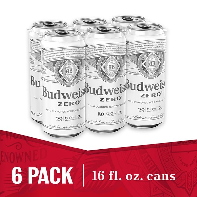Budweiser Zero FullFlavored Non Alcoholic Beer Cans (16 oz) Instacart