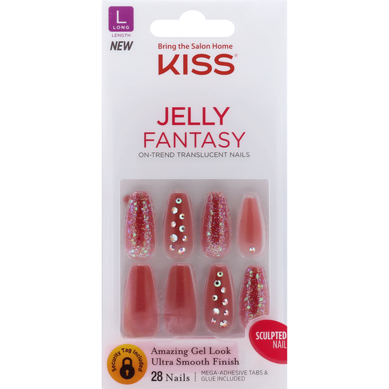 Kiss Nails, Sculpted, Long Length (1 each) - Instacart