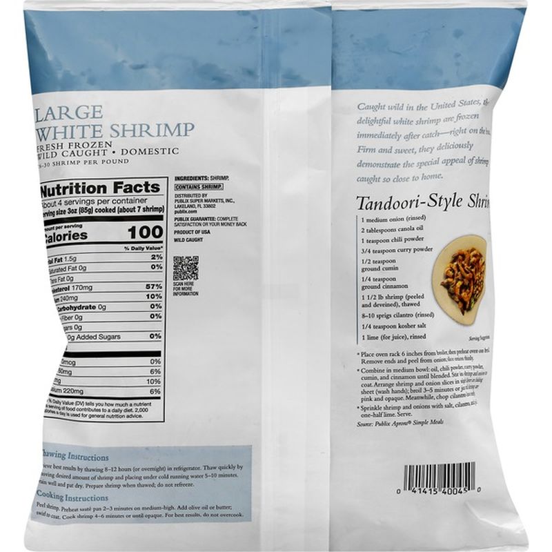Publix White Shrimp, Large (16 oz) Instacart