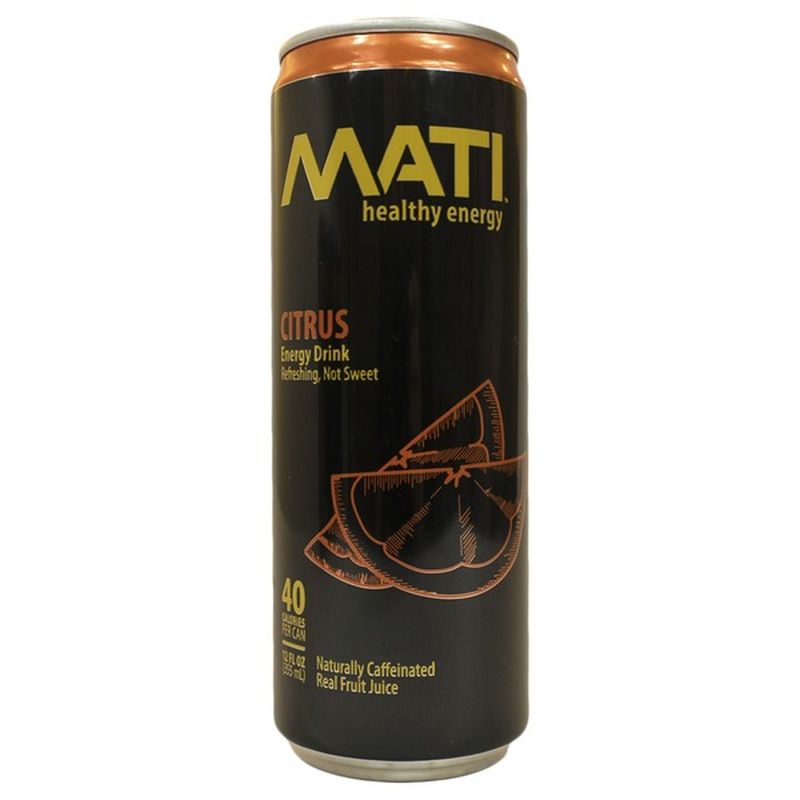 MATI Citrus Sparkling Organic Energy Drink (12 fl oz