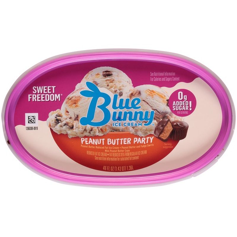 Blue Bunny Peanut Butter Party Light Ice Cream (46 fl oz) from Safeway ...