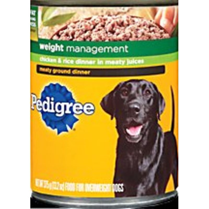 Pedigree Weight Management Chopped Ground Dinner Chicken & Rice Flavor