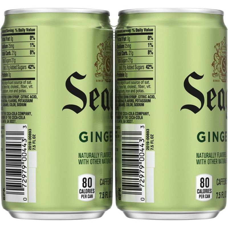 Seagram's Ginger Ale Soda Soft Drinks (7.5 fl oz) - Instacart