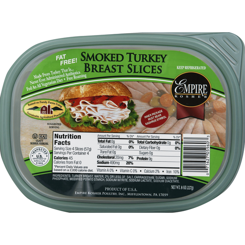 Empire Kosher Turkey Breast, Slices, Smoked (8 oz) Instacart