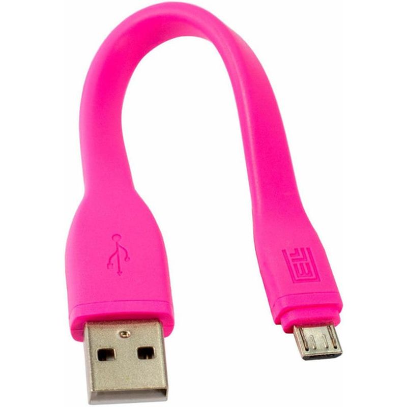 CellCandy Pink Flexible Charge & Sync USB to Micro USB Cable Shocking