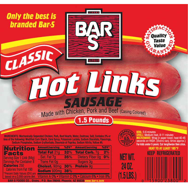 BarS Hot Links (84 g) Instacart
