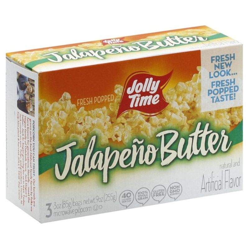 Jolly Time Jalapeño Butter Flavored Microwave Popcorn (3 oz) Instacart