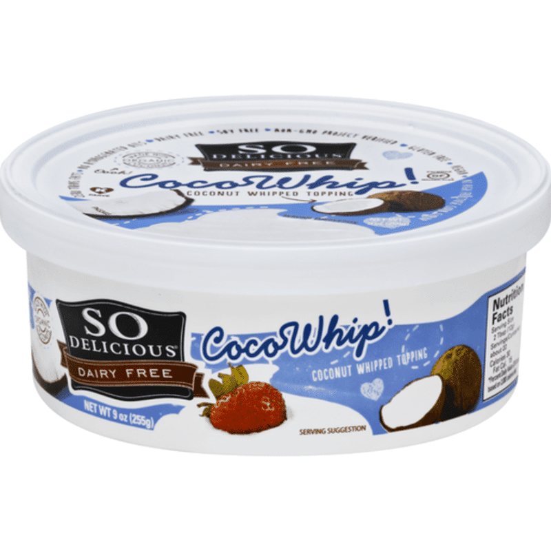 So delicious dairy free cocowhip coconut whipped topping 9 oz from
