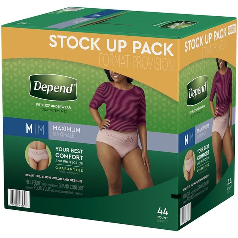 Depend Fit Flex Incontinence Underwear For Women Maximum Absorbency 44 Ct From Cvs Pharmacy