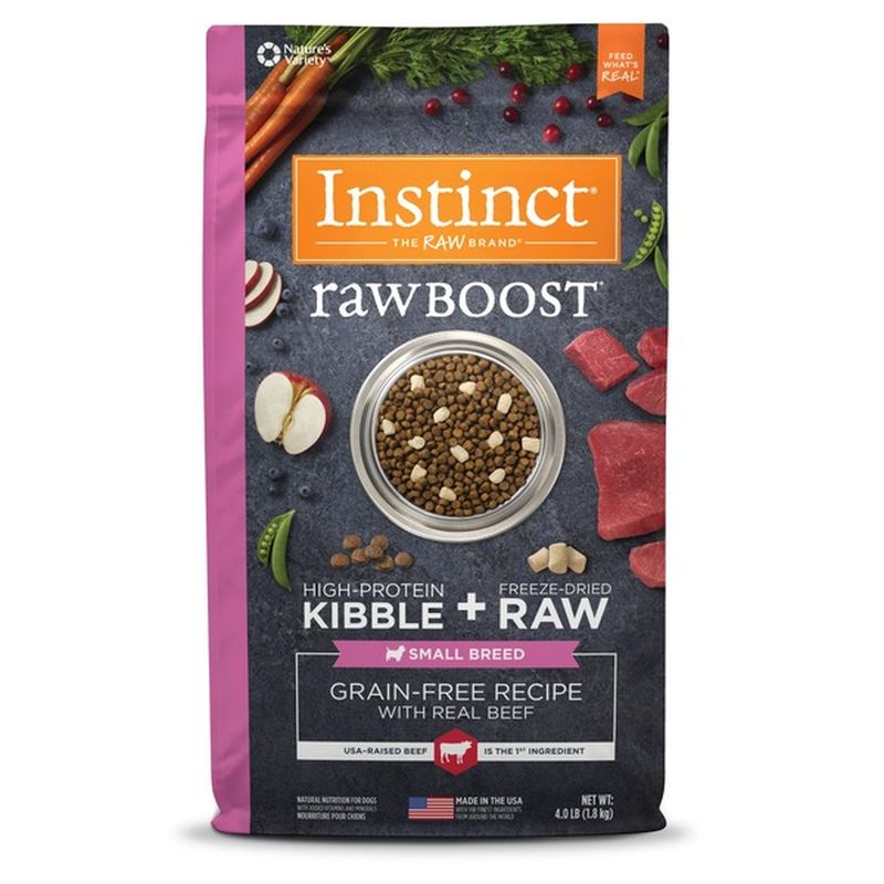 Instinct Raw Boost Small Breed Real Beef Recipe GrainFree Dry Dog Food