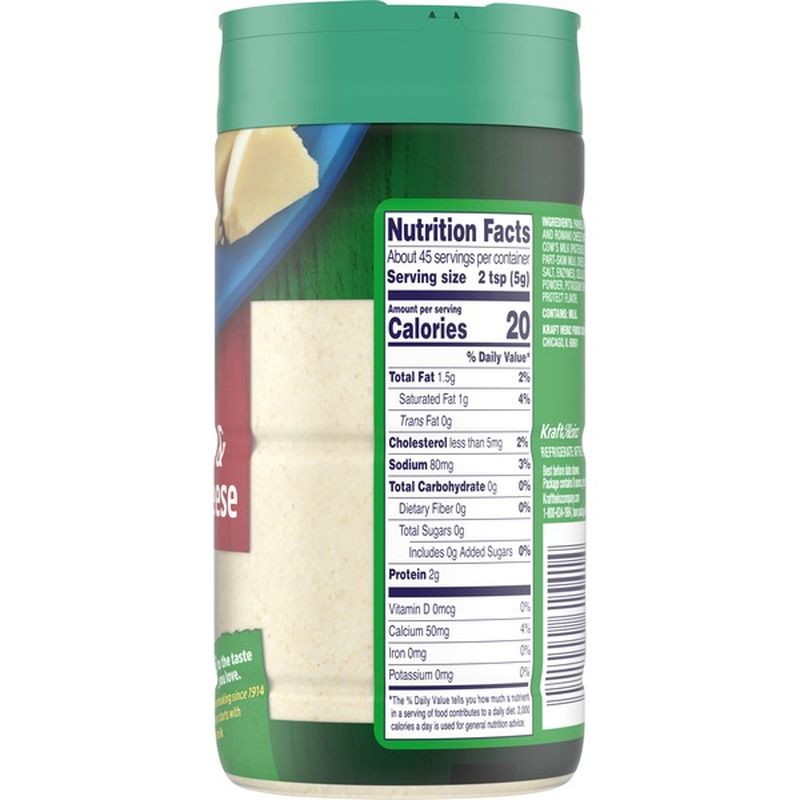 Kraft 100 Grated Parmesan & Romano Cheese (8 oz) from ShopRite Instacart