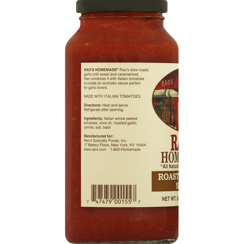 Rao's Homemade Roasted Garlic Sauce (24 oz) Instacart