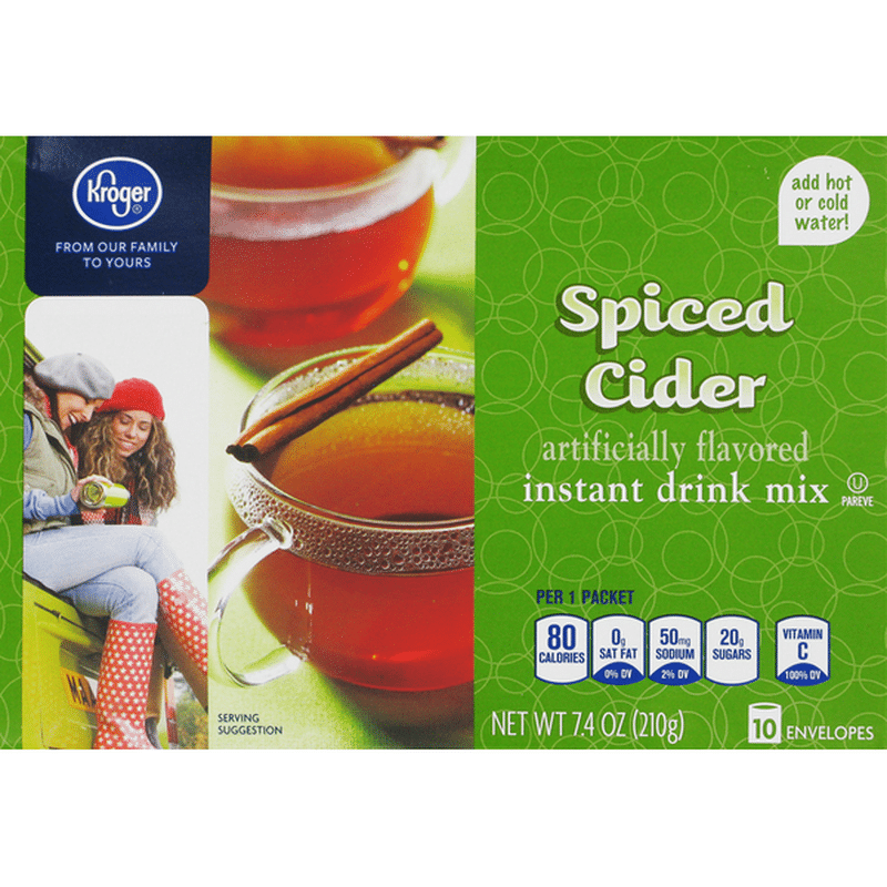 Kroger Instant Drink Mix, Spiced Cider (10 ct) - Instacart