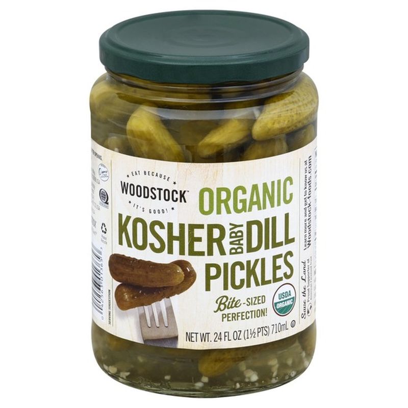 WOODSTOCK Organic Kosher Baby Dill Pickles (24 fl oz) Instacart