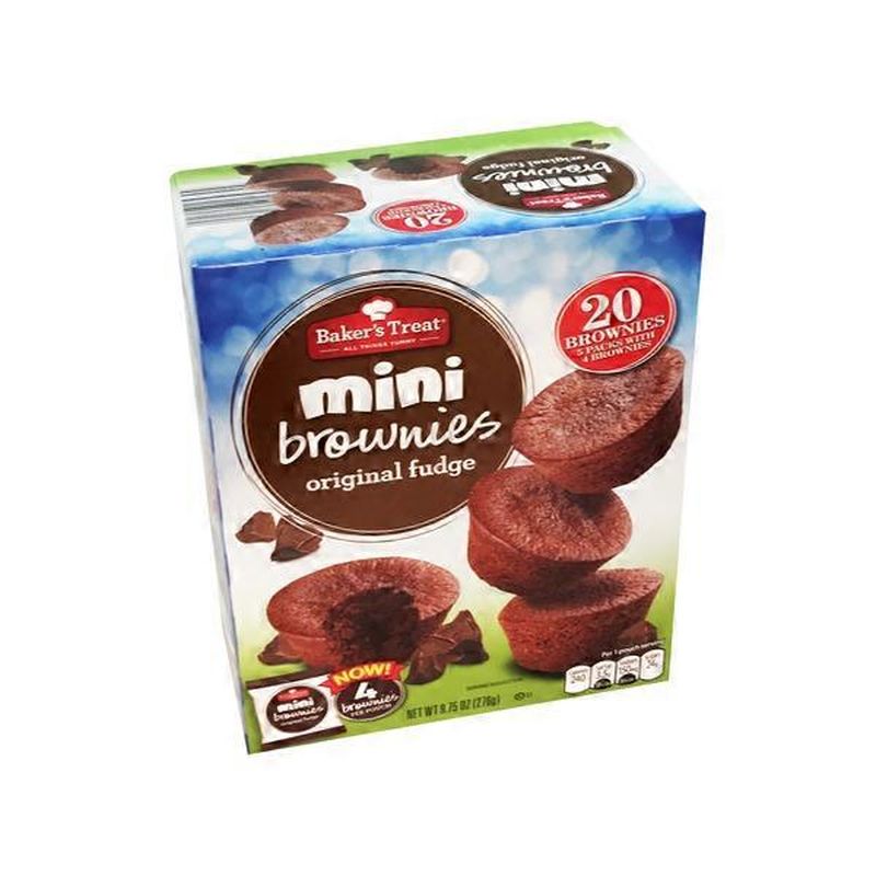 Baker's Treat Mini Fudge Brownies (9.75 oz) Instacart