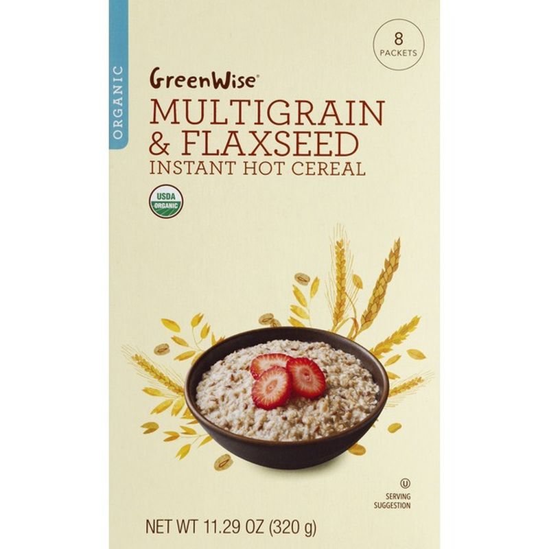 GreenWise Hot Cereal, Instant, Organic, Multigrain & Flaxseed (11.29 oz
