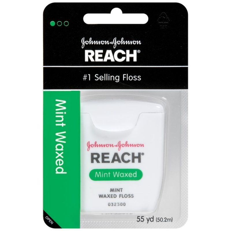 Johnson & Johnson Reach Reach Mint Waxed Floss (55 ct) from Ideal Food ...