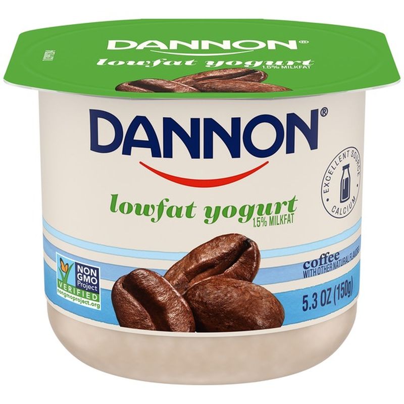 Dannon Classic Blended All Natural Coffee Lowfat Yogurt (5.3 oz ...