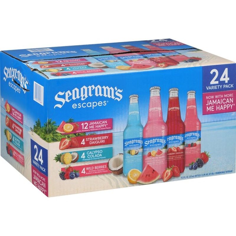 Seagrams Escapes Malt Beverage, Premium, Variety Pack (24 each) Instacart