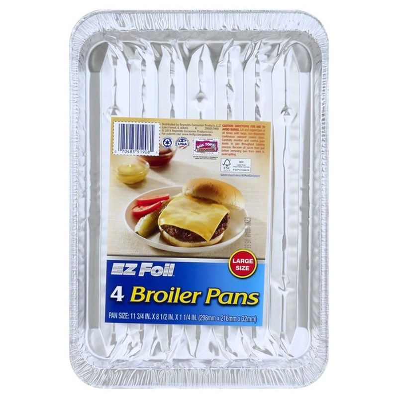 Ez Foil Broiler Pans, Large Size (4 each) - Instacart