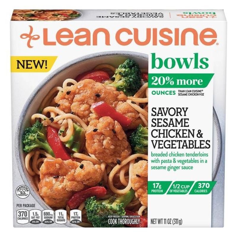 Lean Cuisine Bowls Savory Sesame Chicken & Vegetables Frozen Meal (11