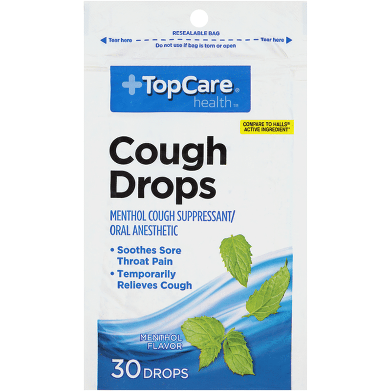 Top Care Pectin Cough Suppressant/Demulcent Throat Drops, Berry (30 ct