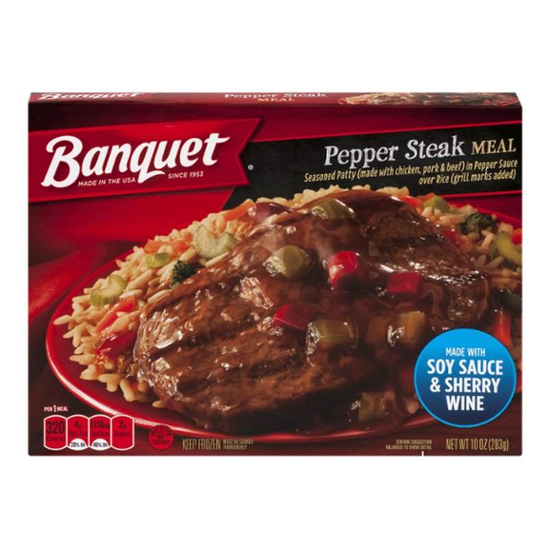 Banquet Classic Pepper Steak Meal (10 oz) - Instacart