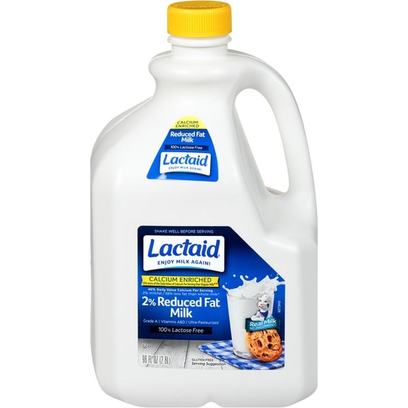 LACTAID 2% Reduced Fat Milk Calcium Enriched (96 Oz) - Instacart