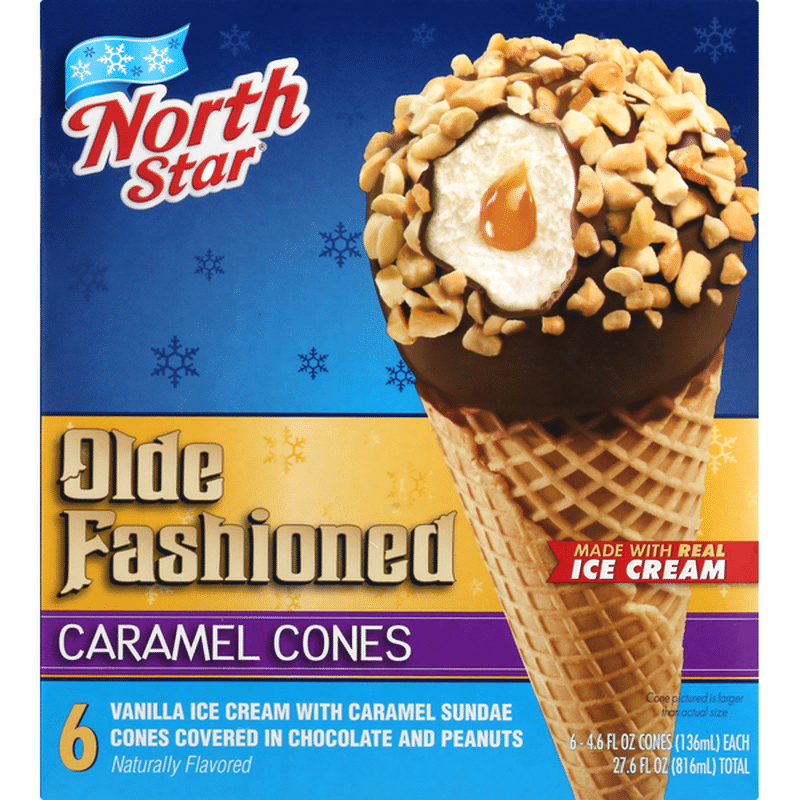 Northstar Ice Cream, Caramel Cones (6 each) Instacart