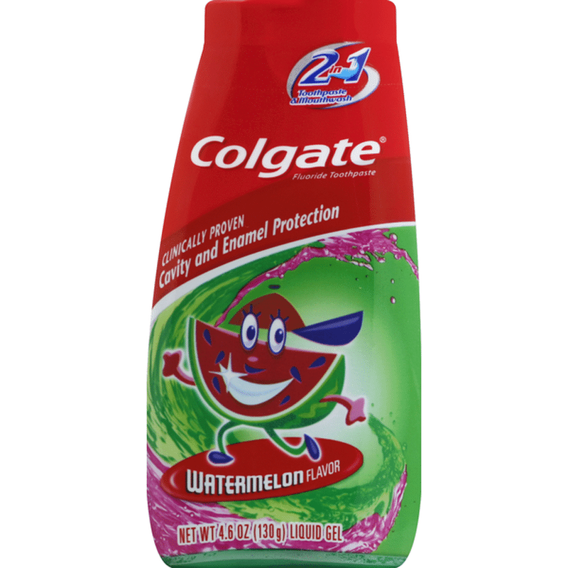 Colgate Toothpaste, Fluoride, Liquid Gel, Watermelon (4.6 oz) Instacart