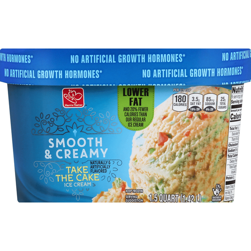 Harris Teeter Ice Cream Smooth Creamy Take The Cake 1 5 Qt Instacart