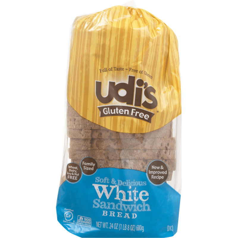 Udi's Gluten Free Soft & Delicious White Sandwich Bread (24 oz) Instacart